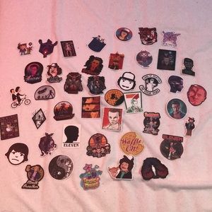 FREE WITH PURCHASE, 43 stranger things themed stickers